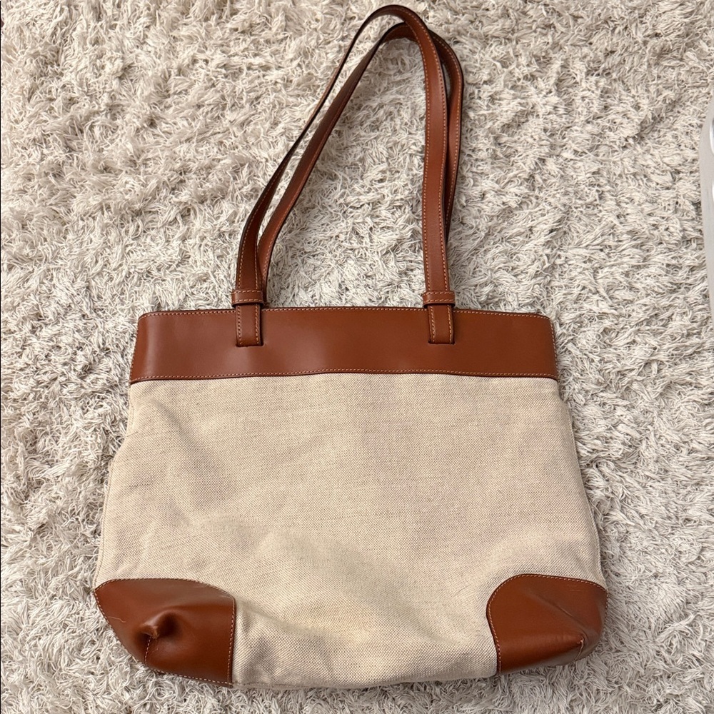 Talbots Tan and Brown Women's Tote Bag